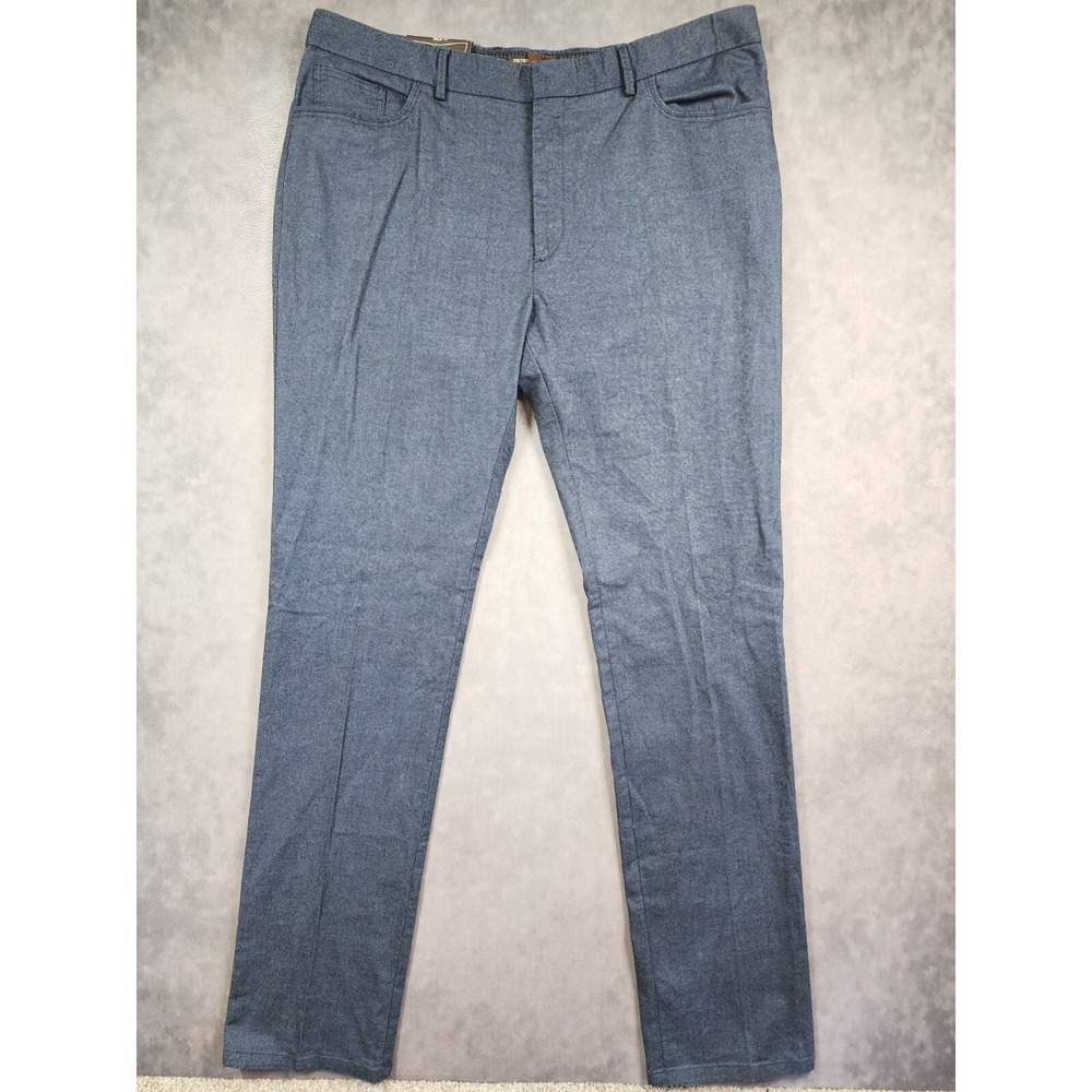 Peter Millar Pick Stitch Collection Pants Men's 40 Blue Cotton Viscose Chino